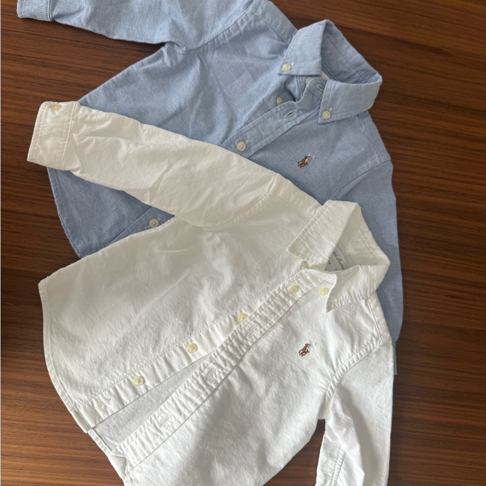 Polo by Ralph Lauren Kids Blue and White Button-Down Shirts
